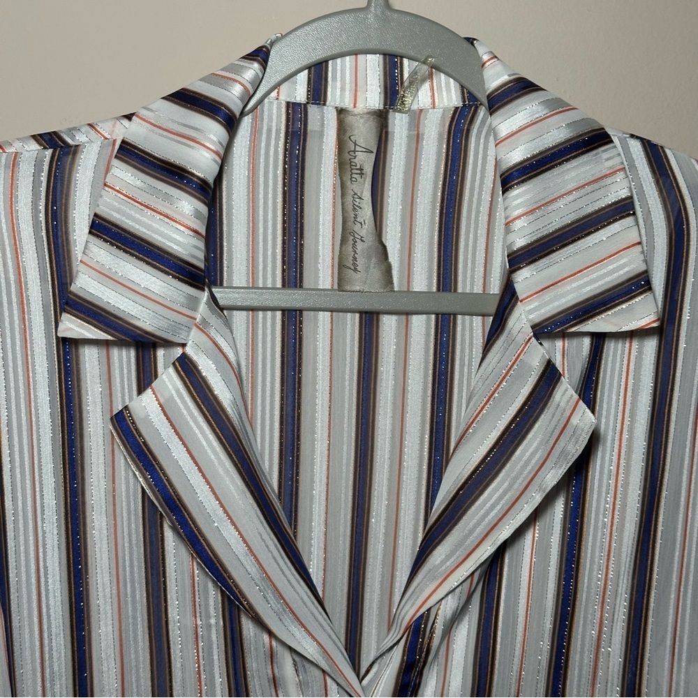 Aratta Silent Journey Striped Floral Embroidered Button Down Top Bundle Size S-M - Picture 8 of 16